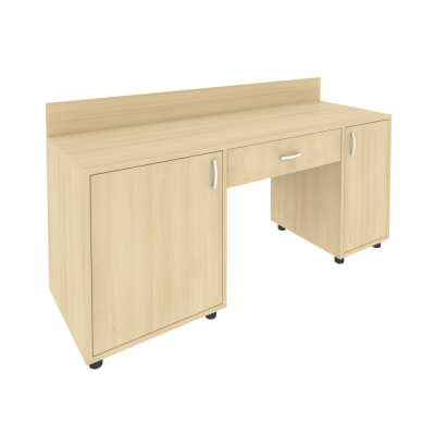 Стол с 2-мя тумбами и бортиком С-СТ-170 (Л/Пр)