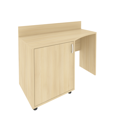 Стол (узкий) с тумбой и бортиком С-СТУ-120 (Л/Пр)