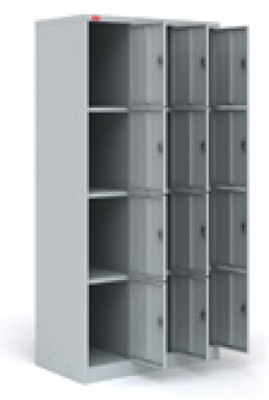 Трехсекционный металлический шкаф для сумок ШРМ-312