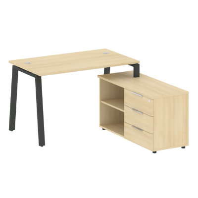 Рабочая станция на А-образном м/к с опорной тумбой правая БА.РС-СТС-2.2 (R)