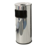 Урна металлическая с пепельницей, 29 литров, нержавеющая сталь