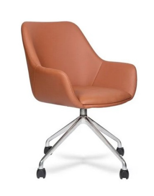 Кресло офисное МГ-24 В ХРОМ ПАУК 4 ЛУЧА