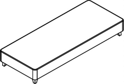 Кровать Бокс спринг с темными опорами BSD 920 MUAR