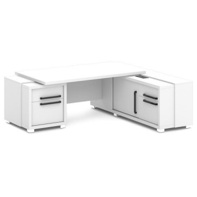 Стол руководителя с греденцией и тумбой L-18л