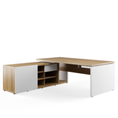 Стол рабочий на опорной креденции левый 108 ZIO285108