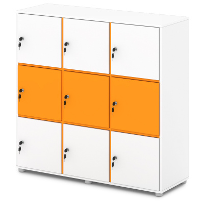 Стеллаж-локер низкий с ячейками.(3х3) S-791