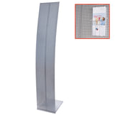 Стойка напольная для рекламных материалов (160х30х36 см), без лотков, хром, ПАРУС-1