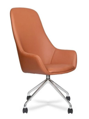 Кресло офисное МГ-24 А ХРОМ ПАУК 4 ЛУЧА