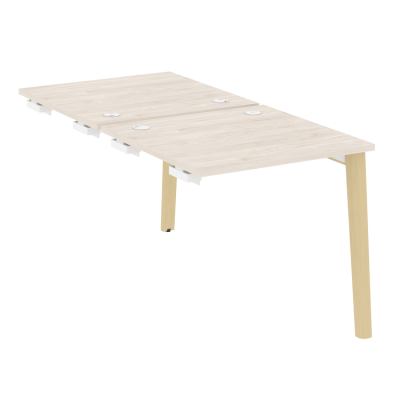 Стол-приставка двойной  к опорным элементам, опоры - массив дерева OW.D.SPR-0.8