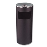 Урна металлическая с пепельницей, 29 литров, цвет черный