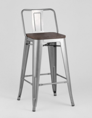 Стул полубарный TOLIX WOOD со спинкой матовый