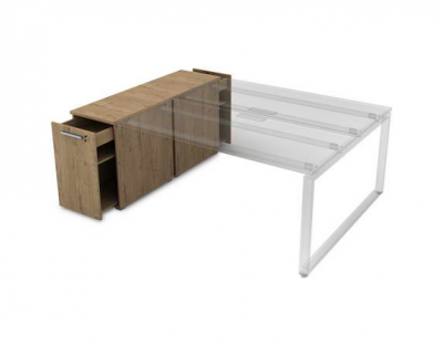 Тумба с выкатной секцией и общим топом 9ТП.012.2