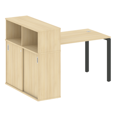 Рабочая станция на П-образном м/к с опорным шкафом-купе БП.РС-СШК-3.2 Т
