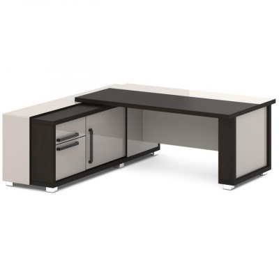 Стол руководителя с тумбой-греденцией L-116л