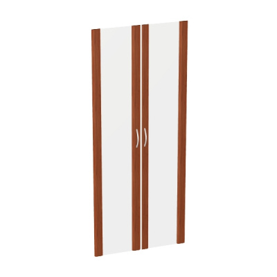 Дверь стекло в рамке МДФ (2 шт.) КН-4.6 лак