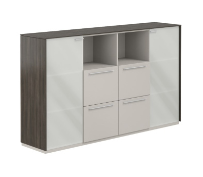 Шкаф средний со стеклом мат. NZ-0336.BT.GS