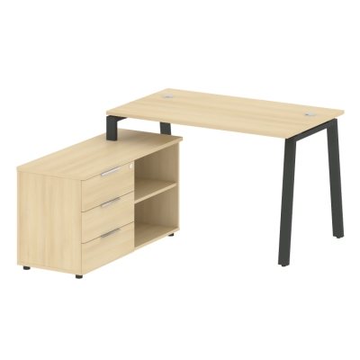 Рабочая станция на А-образном м/к с опорной тумбой левая БА.РС-СТС-2.2 (L)