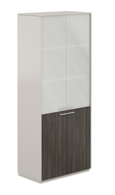 Шкаф высокий со стеклом мат. NZ-0341.GS.BT