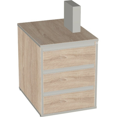 Тумба приставная (без топа) с замком V-3.1ц/з