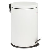 Ведро-контейнер для мусора (урна) с педалью LAIMA "Classic", 20 л, белое, глянцевое, металл