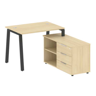 Рабочая станция на А-образном м/к с опорной тумбой правая БА.РС-СТС-2.1 (R)