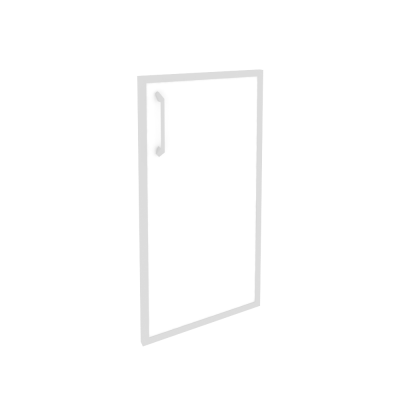 Дверь стекло в раме низкая правая O.SR-3(R) white