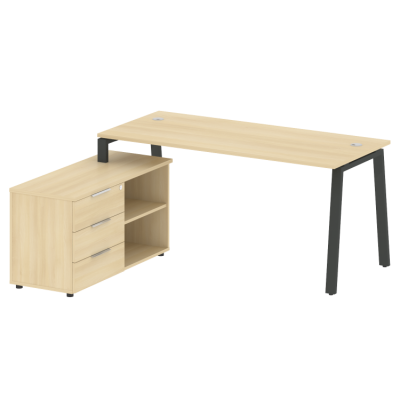 Рабочая станция на А-образном м/к с опорной тумбой левая БА.РС-СТС-2.4 (L)