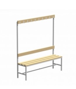 Скамья гардеробная с вешалкой (сосна) 2000х375х1680