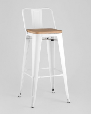 Стул барный TOLIX WOOD со спинкой глянцевый