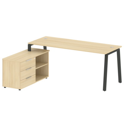 Рабочая станция на А-образном м/к с опорной тумбой левая БА.РС-СТС-2.5 (L)