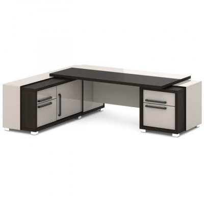 Стол руководителя с греденцией и тумбой L-120л