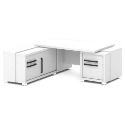 Стол руководителя с греденцией и тумбой L-113л