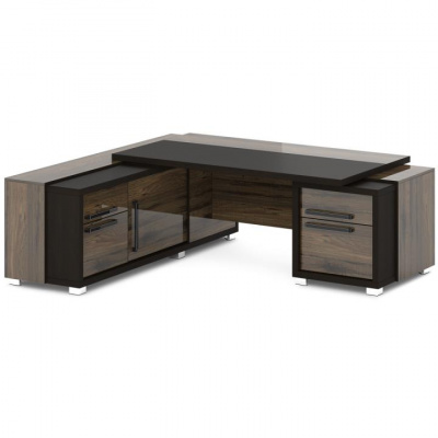 Стол руководителя с греденцией и тумбой L-118л