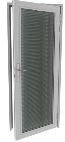 Дверной блок Витраж с жалюзи