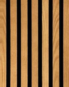 Декоративная реечная панель Woodnel Размер M шпон ясеня (покрытие морилка)