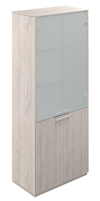 Шкаф высокий со стеклом мат. NZ-0332.YN.GS