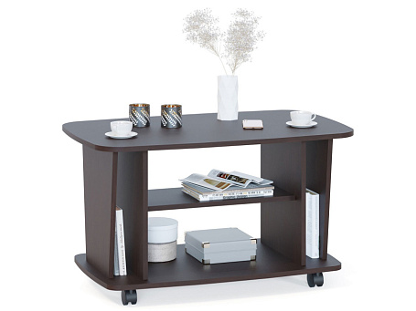 Узкий журнальный столик на колесах СЖ-3