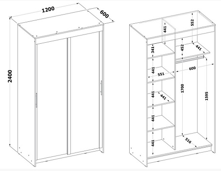 Шкаф-купе Контур ШР-126.2
