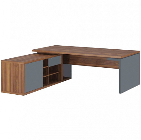 Стол рабочий на опорной креденции левый 108 ZIO285108