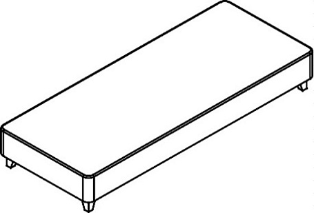 Кровать Бокс спринг с темными опорами BSD 920 MUAR