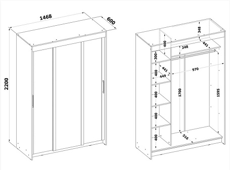 Шкаф-купе ШР-2156.2