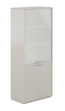 Шкаф высокий со стеклом мат. NZ-0351.GS.GS