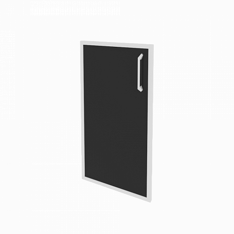 Дверь стекло в раме низкая левая O.SR-3(L) black