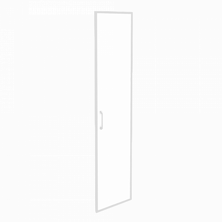 Дверь стекло в раме высокая правая O.SR-1(R) white