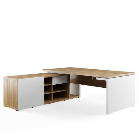 Стол рабочий на опорной креденции левый 108 ZIO285108