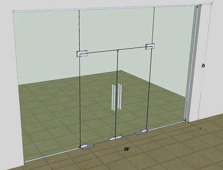Перегородка цельностеклянная (закаленное стекло толщиной 10-12 мм) (цена за 1 кв.м)