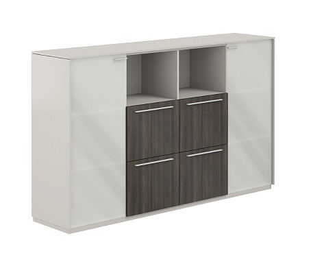 Шкаф средний со стеклом мат. NZ-0316.GS.BT