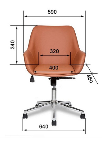 Кресло офисное МГ-24 В ХРОМ ПАУК