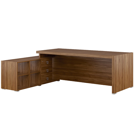 Стол письменный на опорной тумбе, левый SOL297114