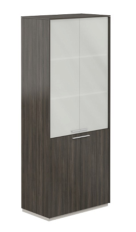 Шкаф высокий со стеклом мат. NZ-0341.BT.BT
